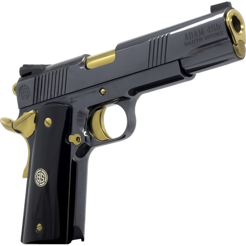 dickinson arms adam 1911 acoustic, 45 acp, 5" barrel, shiny black, 8rd