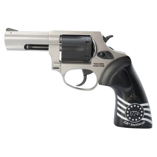 taurus 856 1776, 38 special +p, 3" barrel, black cylinder, custom altamont grip, 6rd