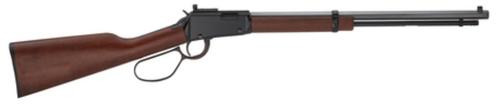 henry small game rifle, lever action 22 s/l/lr, 20" barrel, octagon barrel, black, walnut stock, skinner sights, 16 rounds