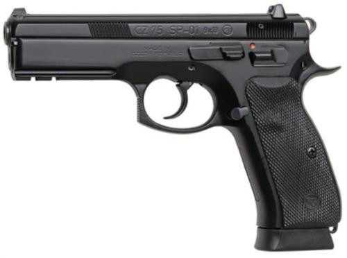 cz 75 sp-01 cal. 9mm light rail safety black polycoat - 10rd magazines