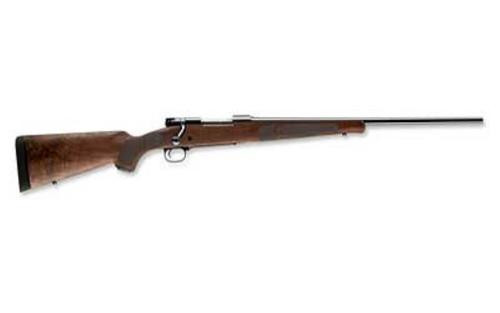 winchester model 70 featherweight 25-06 remington caliber with 5rd, 22" barrel, brushed polish blued metal finish & satin walnut fixed feather...