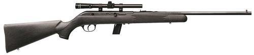savage 64 fxp with scope lh 22lr 21" barrel, synthetic black, 10rd