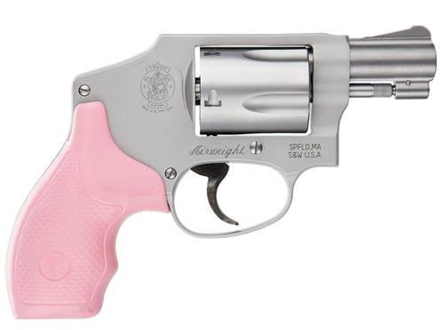 smith & wesson model 642 airweight 38 special 1.87" barrel, pink grip, stainless finish, 5 rd