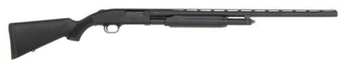 mossberg 500 pump 12 ga 28" 3" black synthetic stock blued