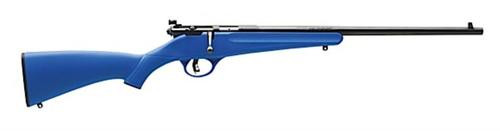 savage arms rascal youth 22 lr 1rd 16.13" matte black sporter barrel, matte black carbon steel receiver, blue fixed synthetic stock