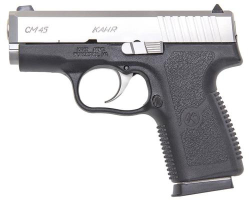 kahr arms cm45 dao 45 acp 3.1" barrel, black polymer grip stainless, 5rd