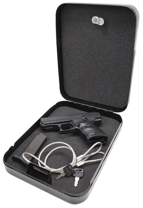 hi-point home security pack 9mm handgun 3.5" barrel, black poly, lock box, 8rd