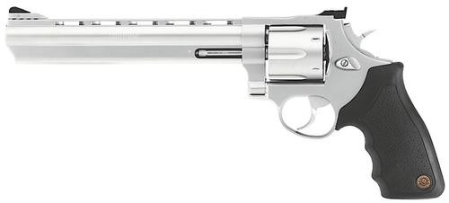 taurus model 44 .44 mag, 8.38" barrel, rubber grip, matte ss, 6rd