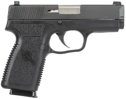 kahr arms model p9 9mm 3.6" barrel tritium night sights, matte black stainless slide, 7 round mag ca compliant