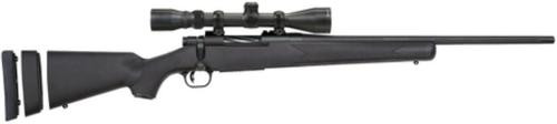 mossberg patriot super bantam 7mm-08 remington 20" fluted barrel matte blue finish adjustable lop black synthetic stock 5rd with 3-9x40mm riflescope