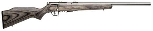 savage arms 93r17 bvss full size 17 hmr 5rd,21" satin heavy button d barrel, satin drilled & tapped stainless steel receiver, gray fixed laminate...