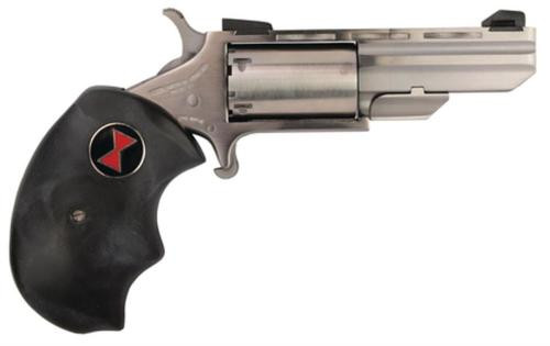 naa 22 black widow 22lr 2" 5rd fixed sight black rubber grip stainless