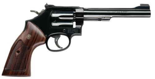 smith & wesson model 48 classic 22 magnum 6 inch blued barrel wood grips 6 round ca legal
