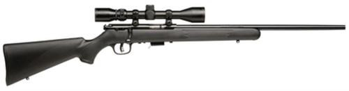 savage 93r17 fxp with scope bolt 17 hmr 21" barrel, synthetic black stock blued, 5rd