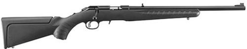 ruger american rimfire compact rifle, 17 hmr, 18", black composite stock