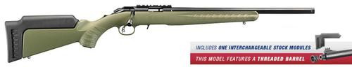 ruger american rifle predator bolt 22 wmr 18" threaded barrel,,  synthetic odg stock blued,  9 rd