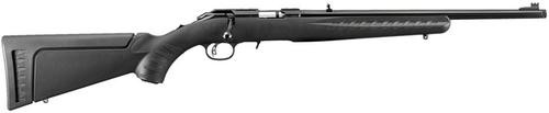 ruger american rimfire standard, tb bolt 22wmr 18" barrel, black synthetic stock blued, 9rd