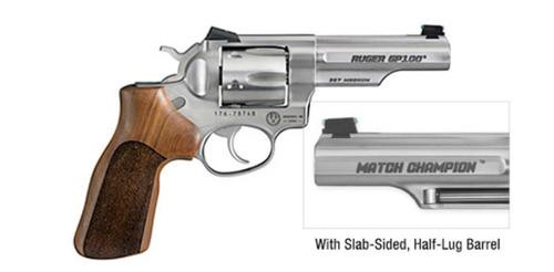 ruger gp100 match champion double action revolver .357 magnum 4" barrel ss