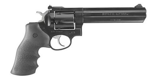 ruger gp100 357 mag/38 spl alloy steel 6" heavy barrel 6rd black hogue monogrip blued