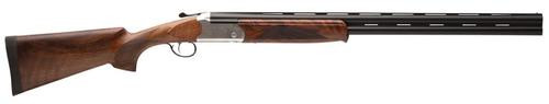 savage stevens model 555 enhanced over/under 12 ga 28" barrel laser engraved ejectors manual safety walnut stock