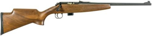 keystone crickett gen 2 model 722 compact 22lr, 16.25" barrel, blue finish, sporter walnut stock, 7rd