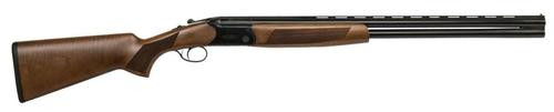 cz, drake, 410 gauge, 3" chamber, 28" barrel, black, walnut stock, fixed ic/mod chokes, 2 rounds