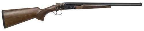 cz, sharp-tail coach, 20 gauge, 3" chamber, 20" barrel, color case hardened finish, walnut stock, 2 rounds