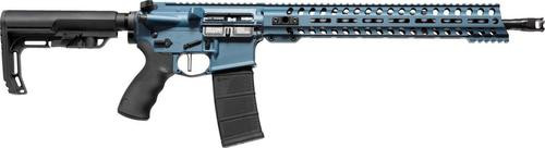 pof wonder 223 rem/5.56mm, 16.5" barrel, blue titanium cerakote, mission first tactical stock, 14" m-lok renegade rail, single port micro-b muzzle...