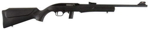 rossi 22lr, 18" barrel, black, synthetic stock, 10rd, adjustable fiber optic sights