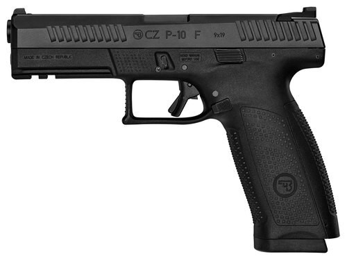 cz p-10 full size, 9mm, 4.5" barrel, fixed 3-dot sights, black, 10rd