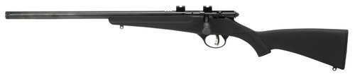 savage rascal flv-sr youth 22 lr 1rd 16.12" matte blued heavy barrel, matte blued carbon steel receiver, black stock, left hand