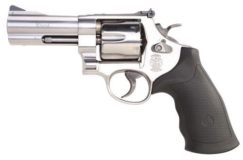 smith & wesson 610 10mm, 4" barrel, black synthetic grip, stainless steel finish 6rd, ca compliant