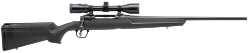 savage axis ii xp, 350 legend, 18" barrel, black color, black polymer stock, bushnell 3-9x40 scope, 4rd, detachable box magazine