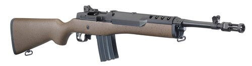 ruger mini-14 tactical 5.56/.223, 16.1" barrel, speckled brown/black hardwood stock, black, 20rd