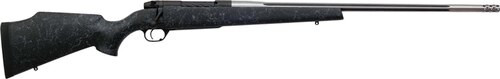 weatherby weatherby, mark v, accumark, 6.5 creedmoor, 26" steel barrel, black grey and stainless, fiberglass stock, right hand, 4rd