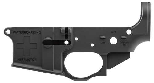 spikes water boarding instructor stripped lower, multi-cal, black hardcoat anodized
