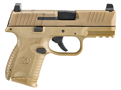 fn 509 compact mrd 9mm, 3.7" barrel, fn optics mounting system, flat dark earth, 2x 10rd