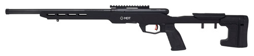 savage b22 magnum precision, 22 wmr, 18" threaded barrel, black color, black mdt chassis, 10rd, detachable box magazine, accutrigger