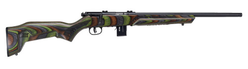 savage 93 minimalist 22wmr, 18" sporter barrel, green laminate finish, laminate stock, 2 piece weaver base, 10rd