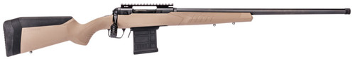 savage 110 tactical desert, 6.5 prc, 24" threaded barrel, black barrel and action, flat dark earth polymer stock, 8rd,