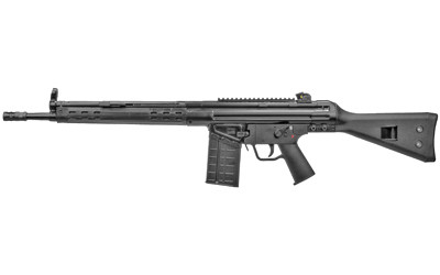 ptr ptr-91 a3sk 308 win, 16" taper barrel, black, fixed stock, slim handguard, scope mount, 5/8x24 flash hider, paddle release, 20rd