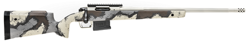 springfield 2020 waypoint 6.5mm creedmoor, 22" fluted stainless barrel, sa radial brake, tan, desert verde cerakote, ridgeline camo carbon fiber...