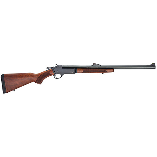 henry single shot 12 ga, 24" slug rifled barrel, 3" chamber, american walnut, blued, 1rd
