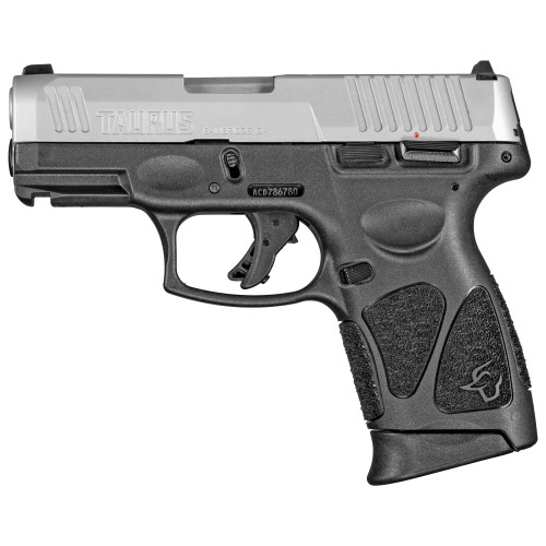 taurus g3c 9mm, 3.26" barrel, ss slide/black, manual safety, 12rd