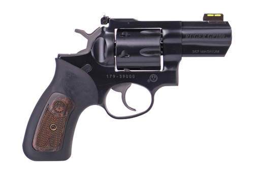 ruger gp100 talo edition 357 magnum/38 special, 2.5" barrel, black, rubber grip w/ wood inlay, 6rd