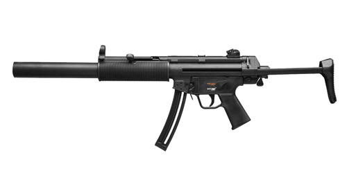 hk mp5 rifle .22 lr, 16.1" barrel, 2-pos stock, diopter rear, black, 10rd