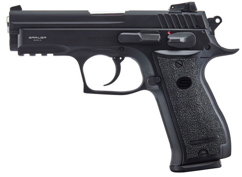 sarsilmaz sar k2 compact .45 acp, 4.2" barrel, adjustable sights, manual safety, black, 14rd