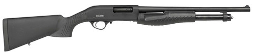 escort slugger pump-action 12 ga, 18" barrel, 3", black, 5rd
