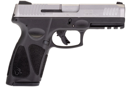 taurus g3 9mm, 4" barrel, manual safety, ss slide, black, 10rd