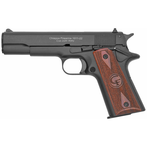 chiappa 1911-22 .22 lr, 5" barrel, adj. sights, wood grips, 10rd